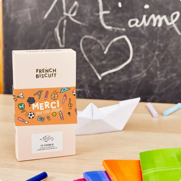 Boîte de 12 biscuits à message – Merci pour cette année