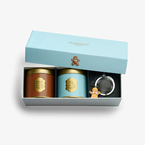 Noël Givré – Coffret 2 thés et infuseur Pain d'épices
