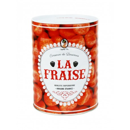Conserve Fraises – 180 g (réutilisable comme tirelire)