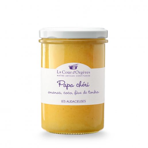 Confiture "Papa chéri" ananas, coco, fève de tonka