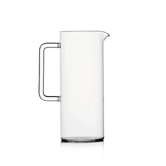 Carafe en verre transparente