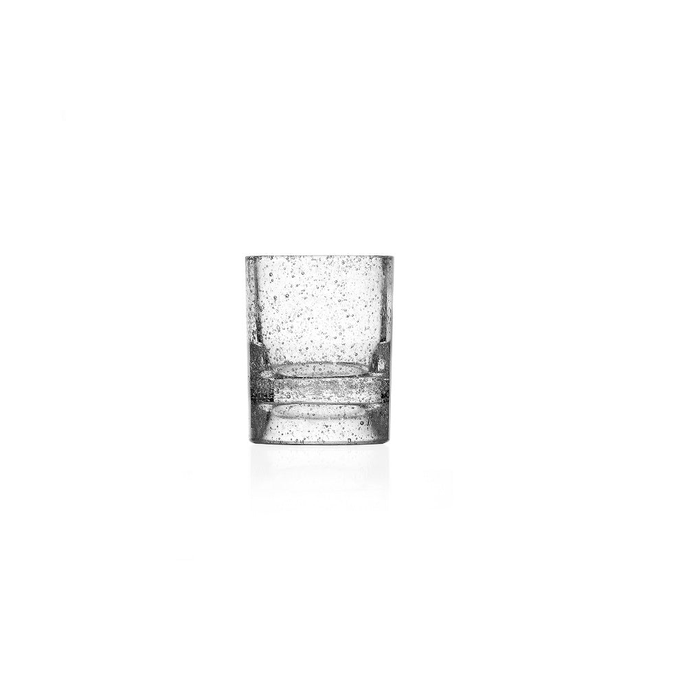 Bougeoir en verre transparent