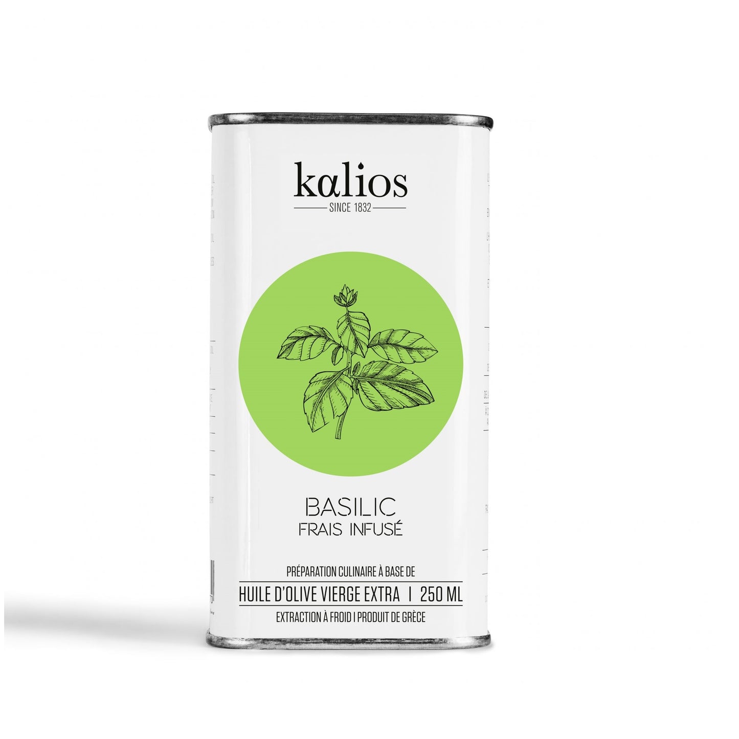 Huile d'olive infusée au basilic