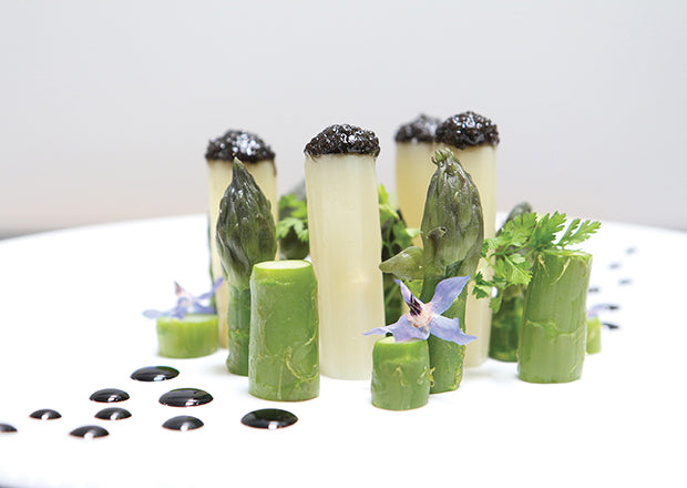 Recette de Printemps alliant asperges et Caviar Sturia