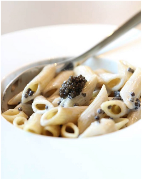 Idée recette - Penne au caviar pressé