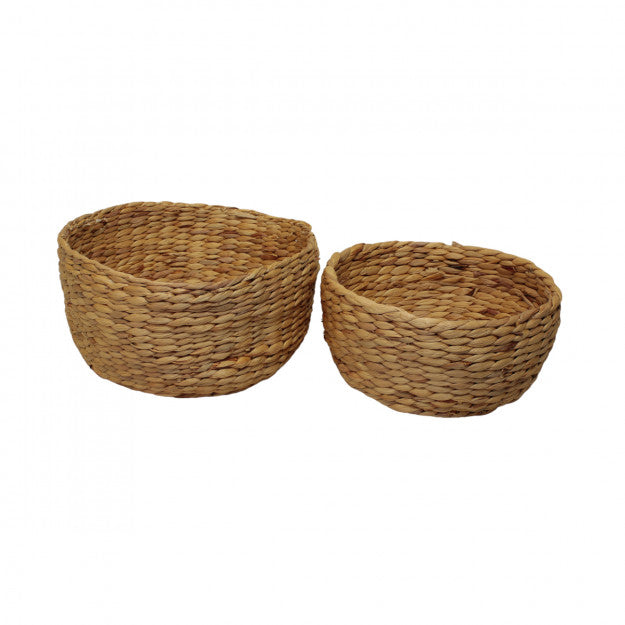Set de 2 corbeilles jacinthe d'eau