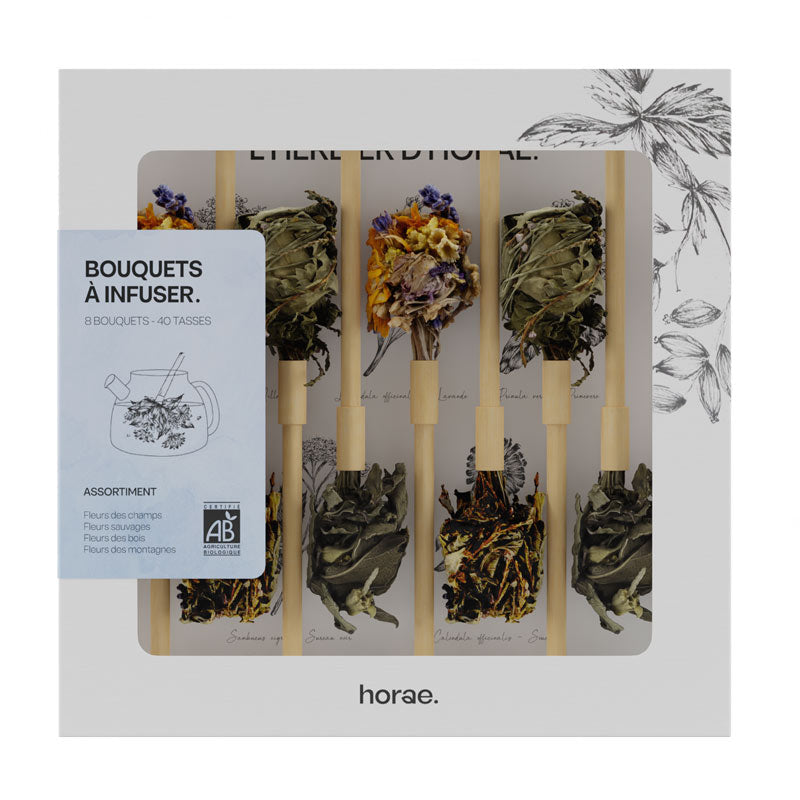 Coffret 8 Bouquets à Infuser en Théière Bio