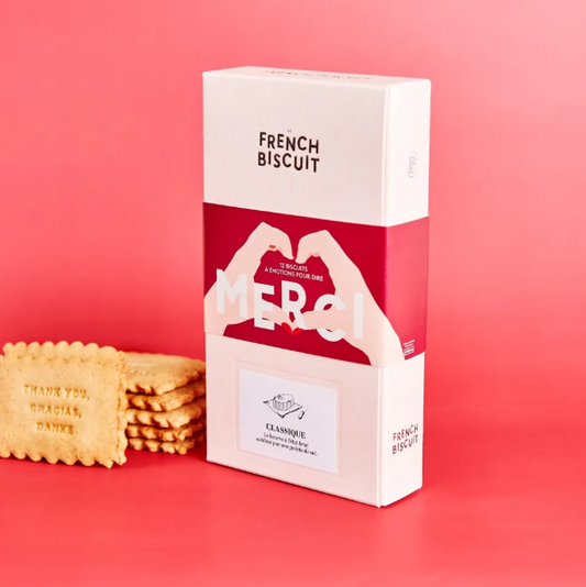 Boîte de 12 biscuits à message – Merci
