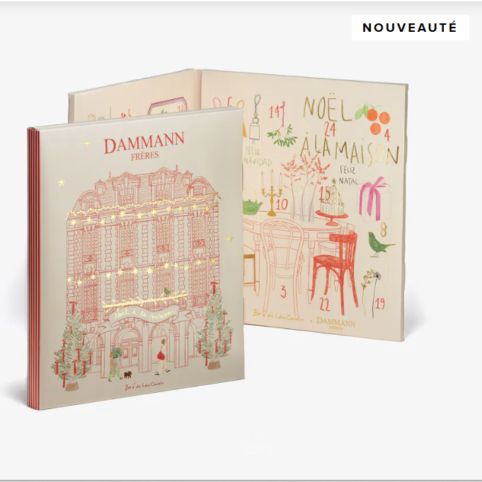 Calendrier de l'Avent 2026 Dammann Frères x Zoé de Las Cases – Thés et infusions de Noël