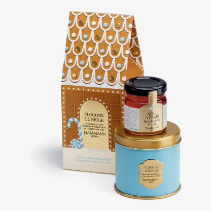 Flocon de neige – Coffret cadeau thé noir et gourmandise