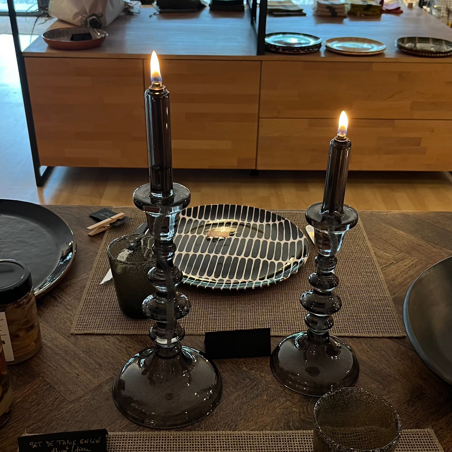 Chandelier lampe à huile smoke (M, L) - L'essentiel