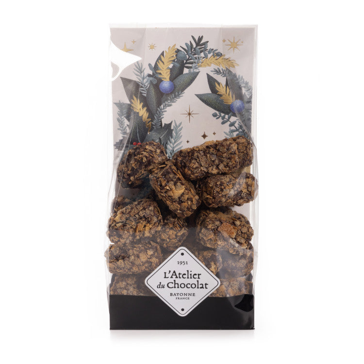 Sachets Feuillants d'or praliné chocolat Noël