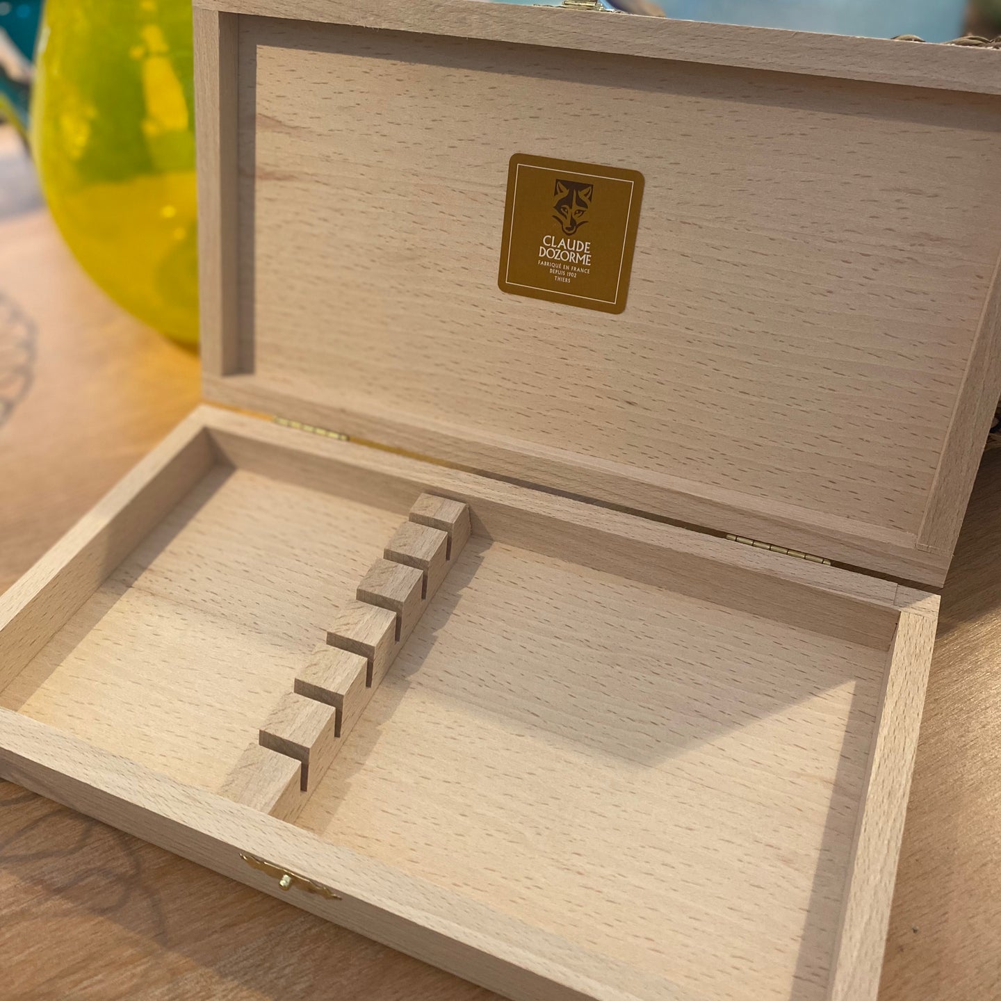 Coffret bois vide pour couteaux à steack