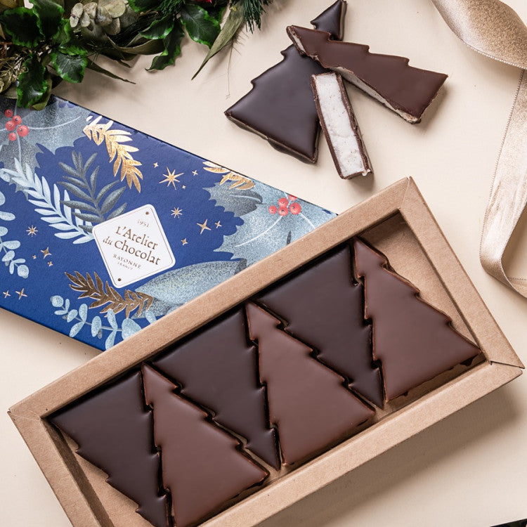 Boite sapins guimauve