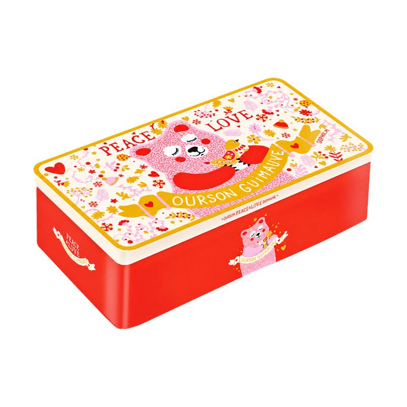 Oursons Guimauve au Chocolat Peace & Love – Boîte Collector 400 g