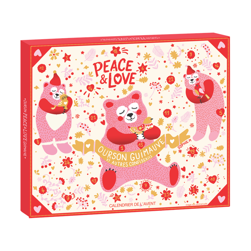Calendrier de l'Avent Peace & Love – Confiseries 233 g