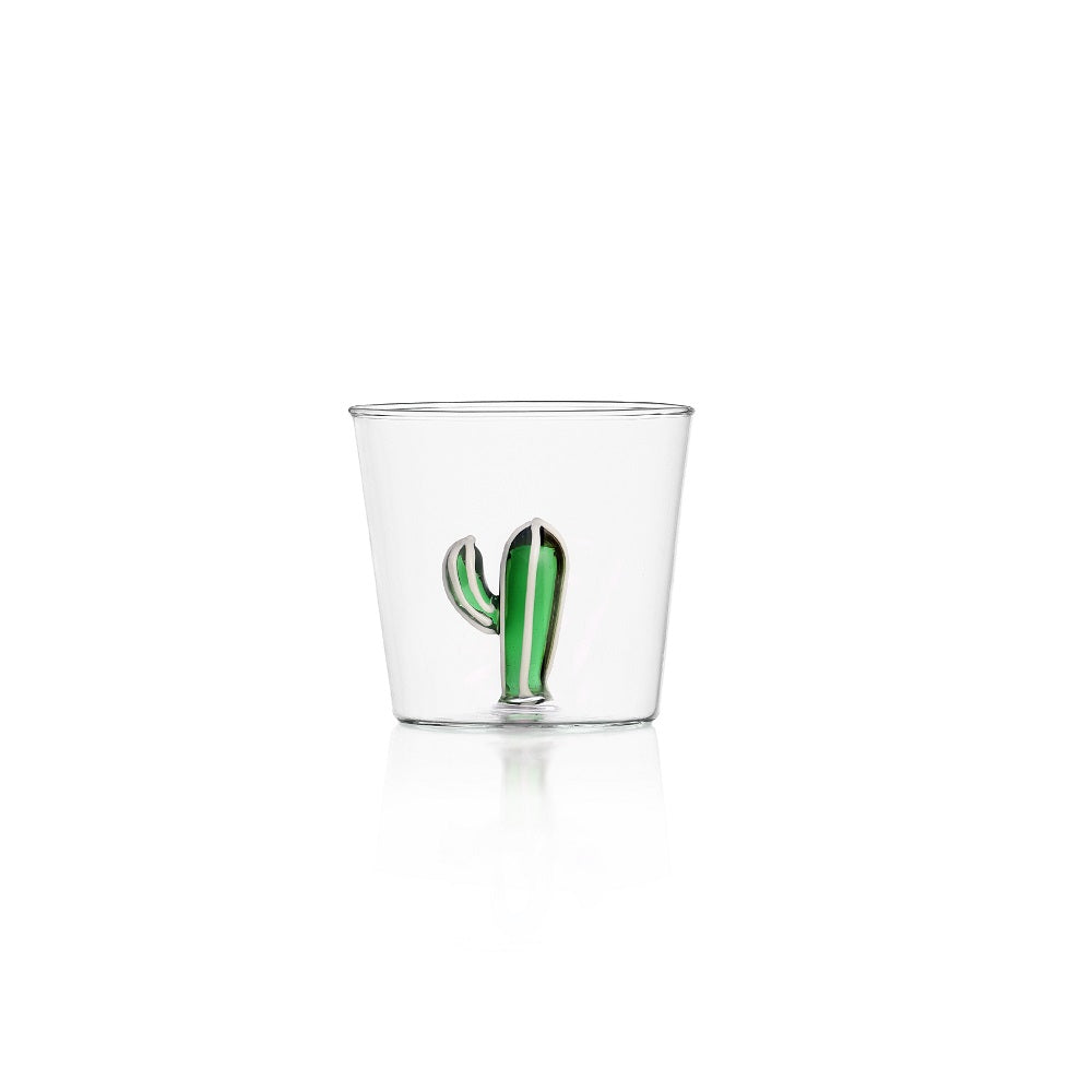 Verre cactus vert