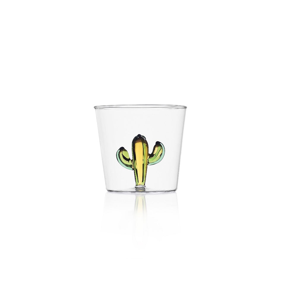 Verre cactus ambre