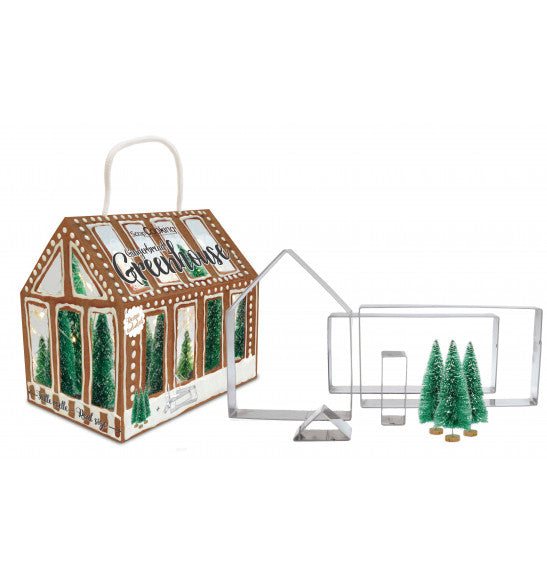 Gingerbread greenhouse (5 découpoirs + 3 sapins)