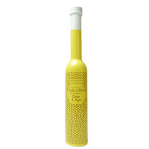 Huile d’olive saveur citron thym