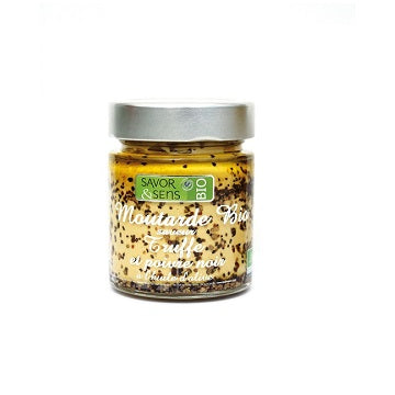 Condiments Moutarde BIO saveur truffe et poivre noir - L'essentiel